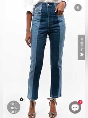 BDG Light and Dark Blue Two-Tone Skinny Jeans